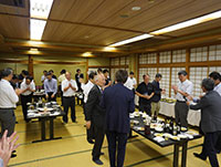 第128回月例研修会『地域発のスタートアップが目指す、宇宙産業における新事業創出の取り組み』：懇親会の様子1