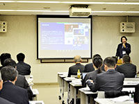 第130回月例研修会『サプライチェーンの未来とセキュリティ評価制度―制度開始前に企業が備えるべきこと』：後藤氏による講演