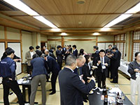 第130回月例研修会『サプライチェーンの未来とセキュリティ評価制度―制度開始前に企業が備えるべきこと』：懇親会の様子